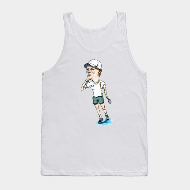 Jannik Sinner Pro Tennis Tank Top by dizzycat-biz